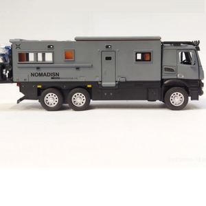 ماشین اسباب بازی کامیون کمپر مرسدس بنز خاکستری مقیاس 1:24 BENZ NOMADISN_اسباب بازی